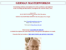 Tablet Screenshot of germanmasterworks.com